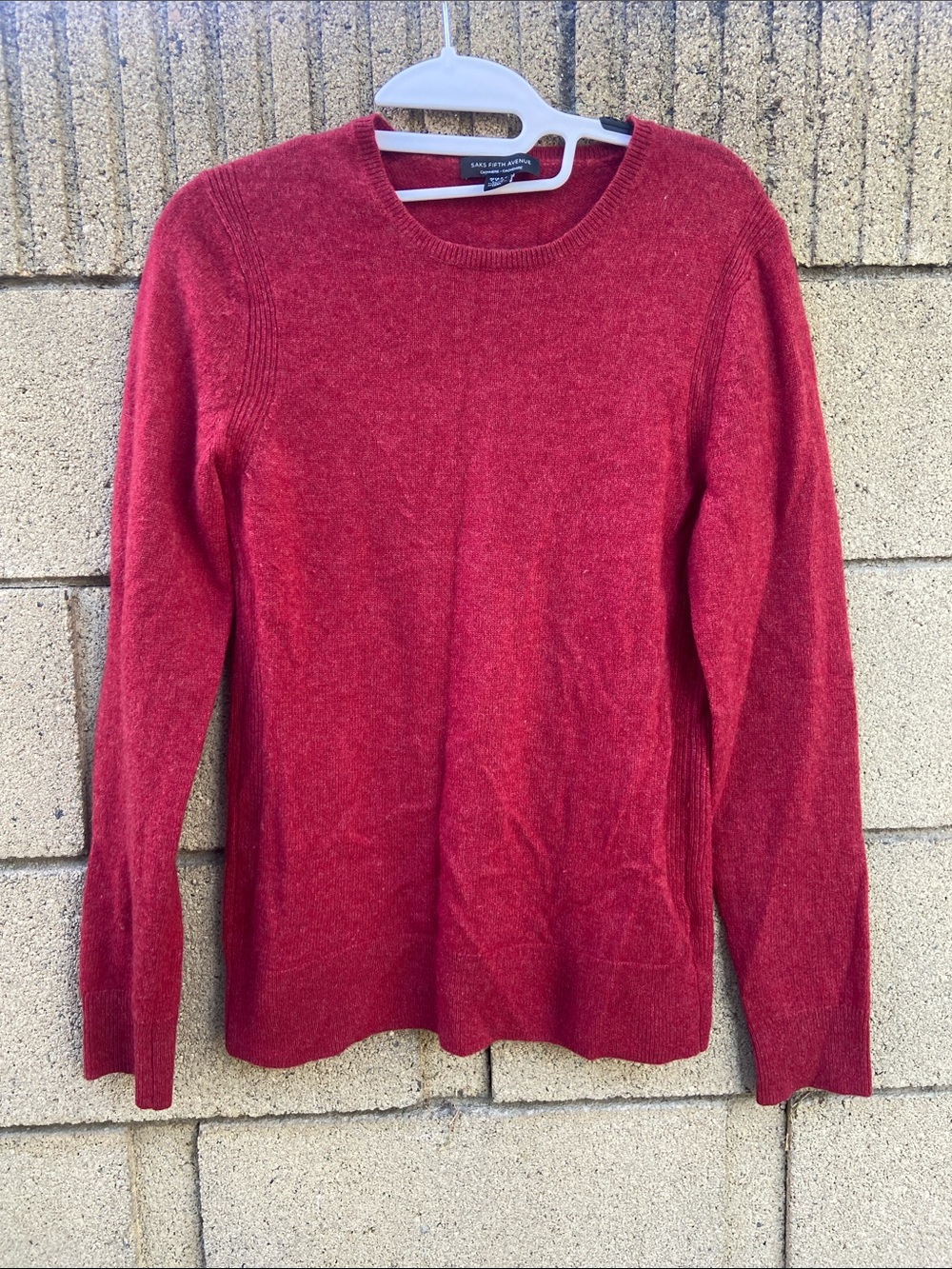 Saks Fifth Avenue Red Crewneck Sweater